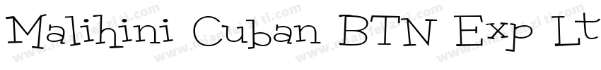 Malihini Cuban BTN Exp Lt字体转换